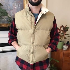 Vintage Down Vest, Khaki / Tan